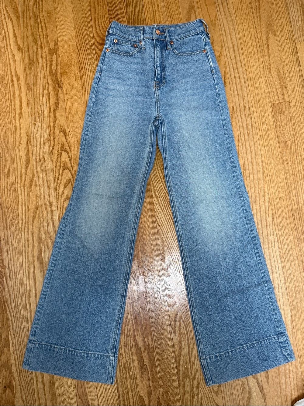 J. Crew Light Blue High-Rise Wide-Leg Jeans